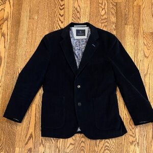 Tailorbyrd Dark Blue Corduroy Blazer for Men